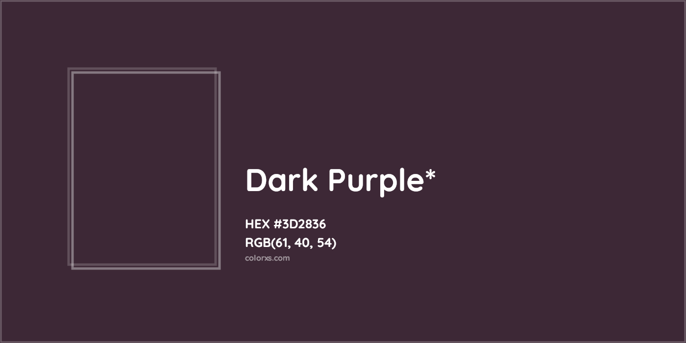 HEX #3D2836 Color Name, Color Code, Palettes, Similar Paints, Images
