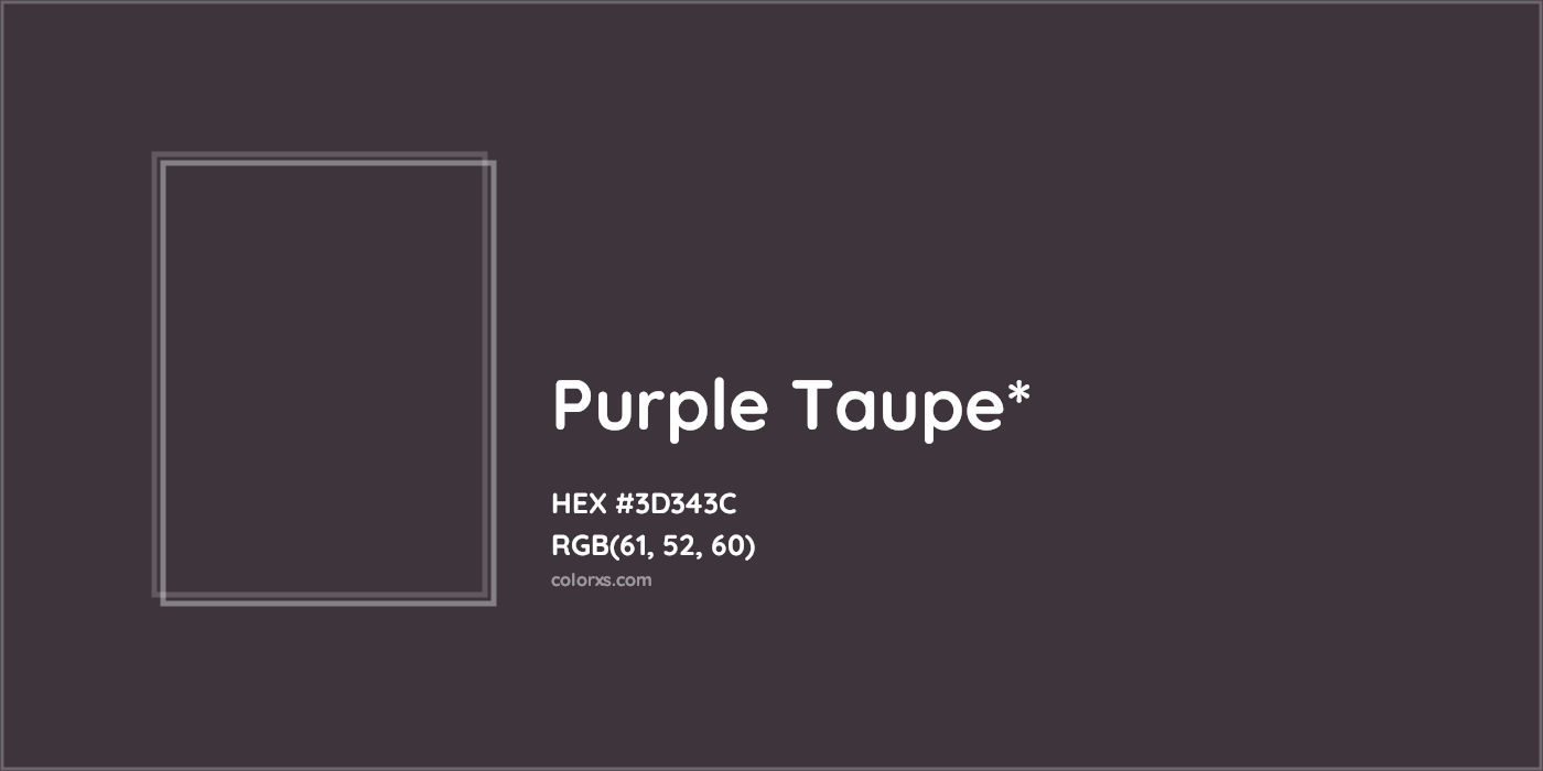 HEX #3D343C Color Name, Color Code, Palettes, Similar Paints, Images