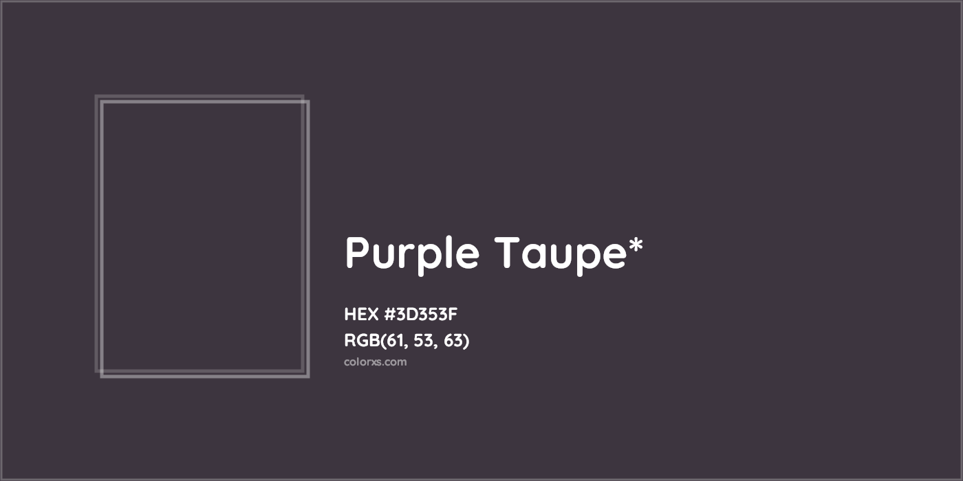 HEX #3D353F Color Name, Color Code, Palettes, Similar Paints, Images