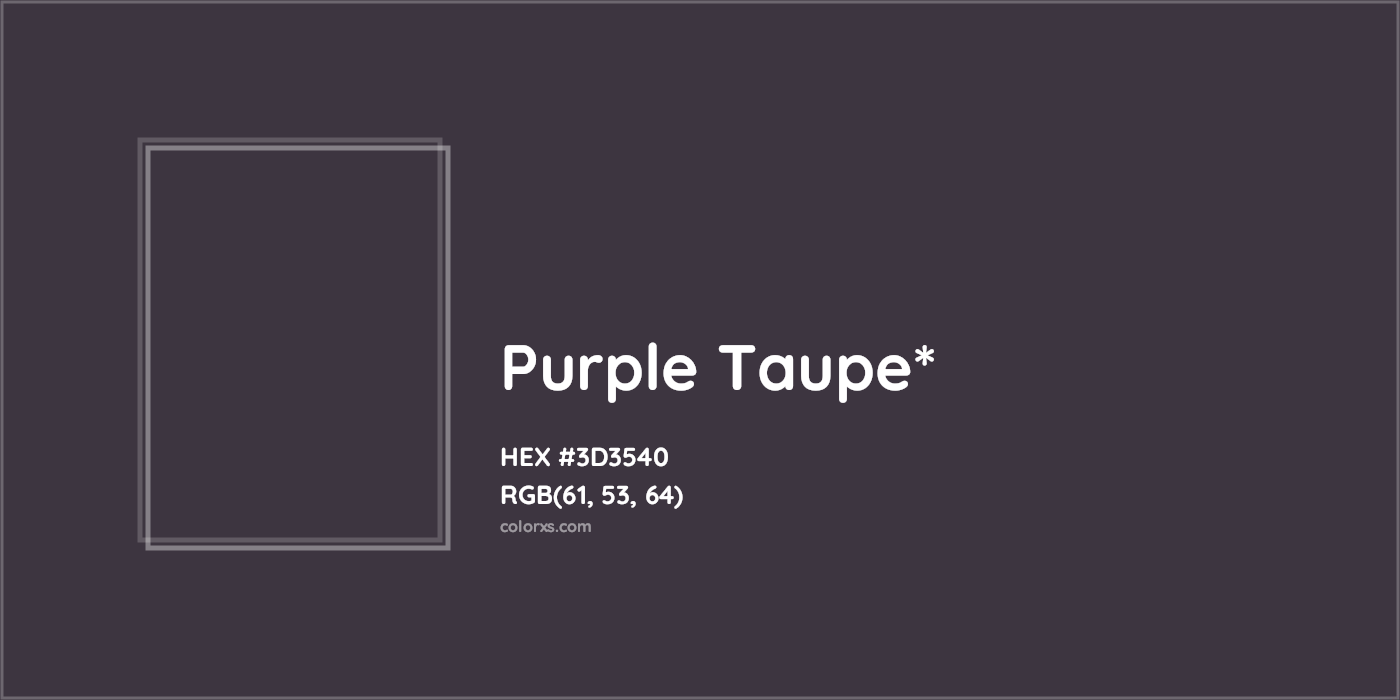 HEX #3D3540 Color Name, Color Code, Palettes, Similar Paints, Images
