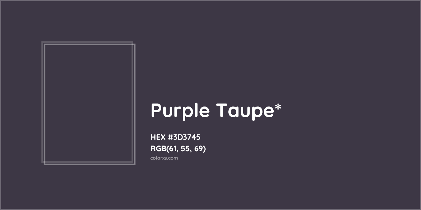 HEX #3D3745 Color Name, Color Code, Palettes, Similar Paints, Images