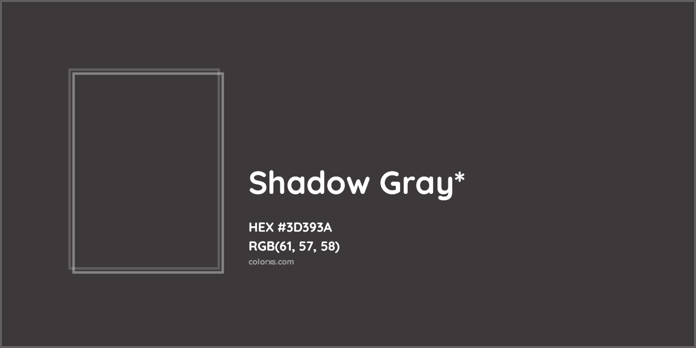HEX #3D393A Color Name, Color Code, Palettes, Similar Paints, Images