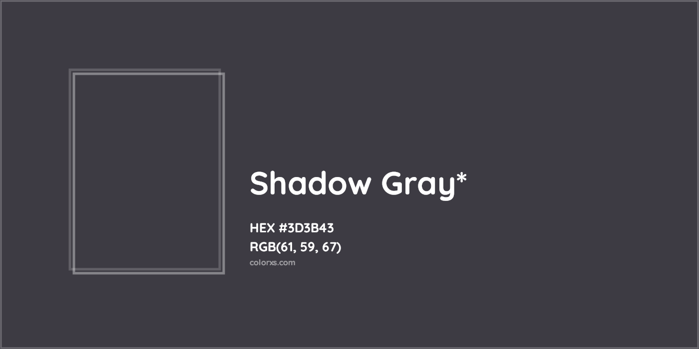 HEX #3D3B43 Color Name, Color Code, Palettes, Similar Paints, Images