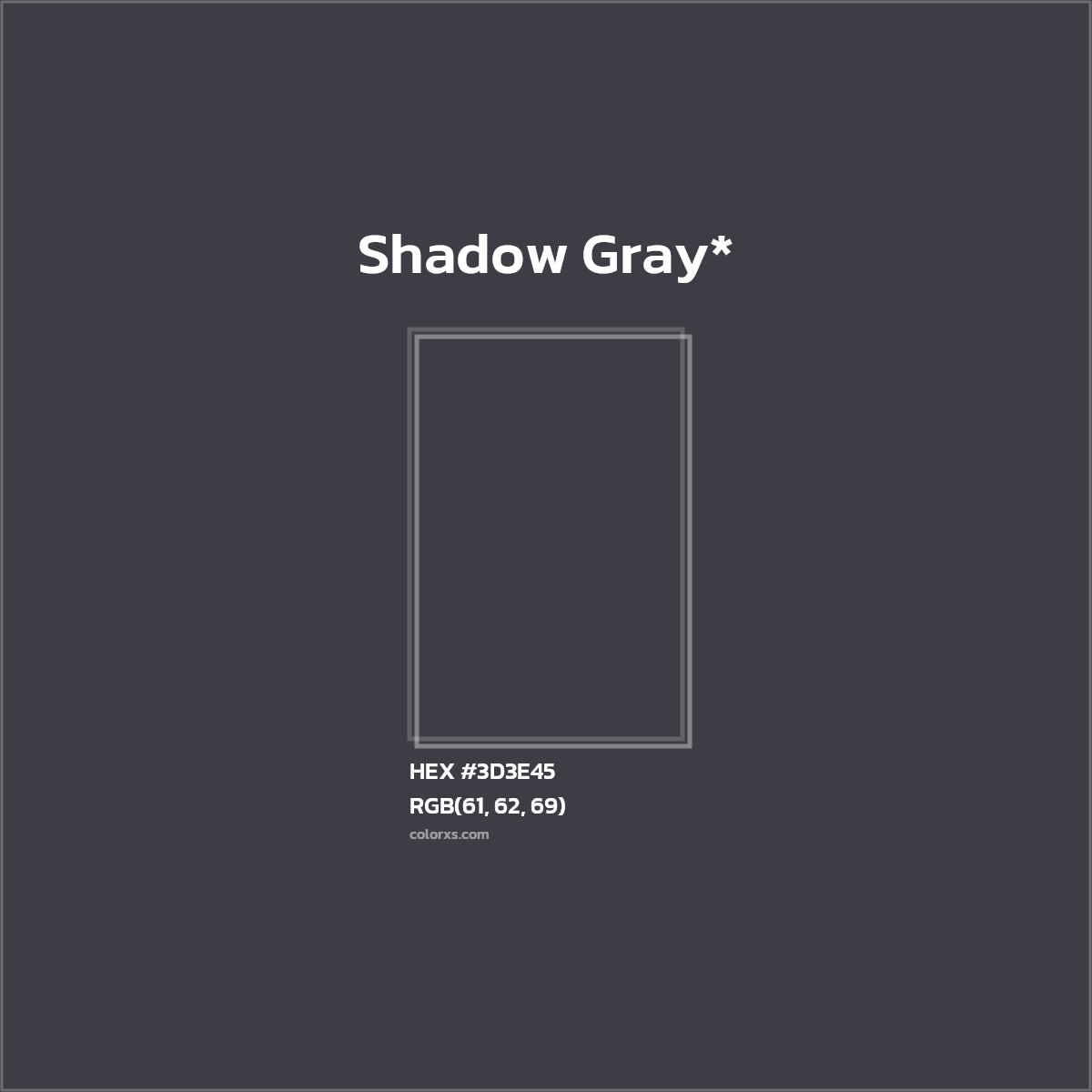 HEX #3D3E45 Color Name, Color Code, Palettes, Similar Paints, Images