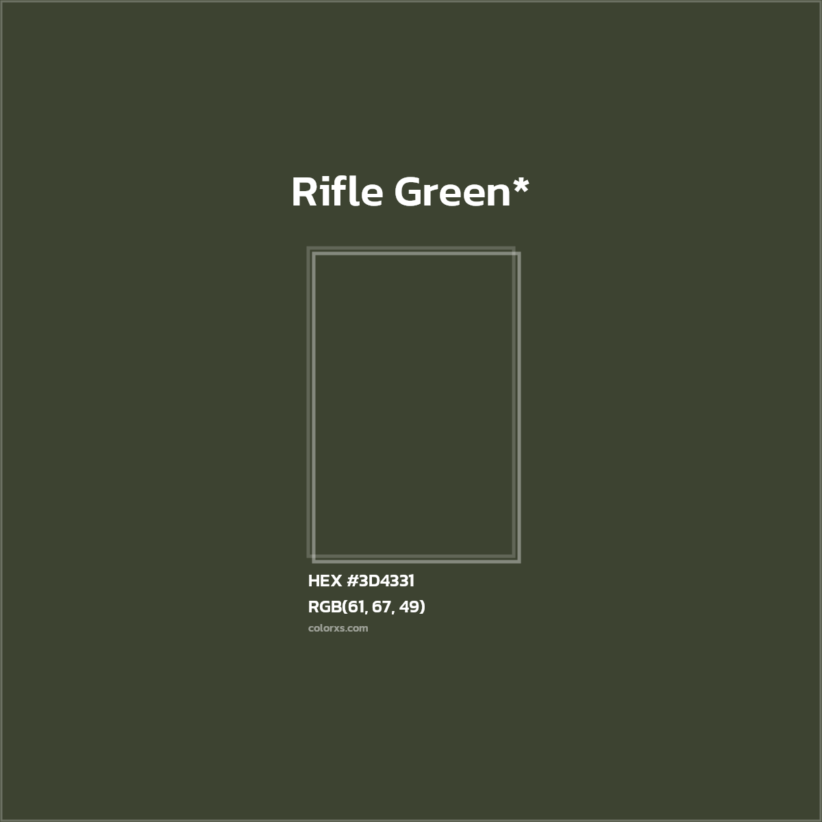 HEX #3D4331 Color Name, Color Code, Palettes, Similar Paints, Images