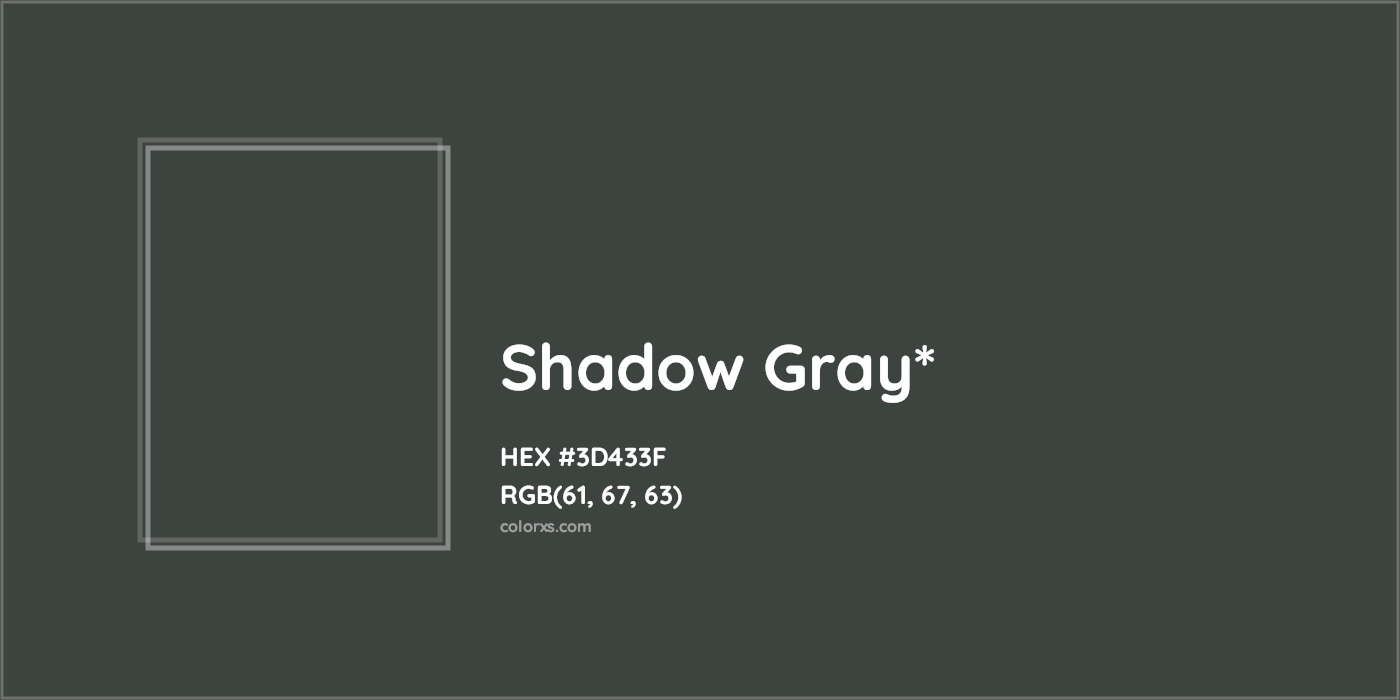 HEX #3D433F Color Name, Color Code, Palettes, Similar Paints, Images