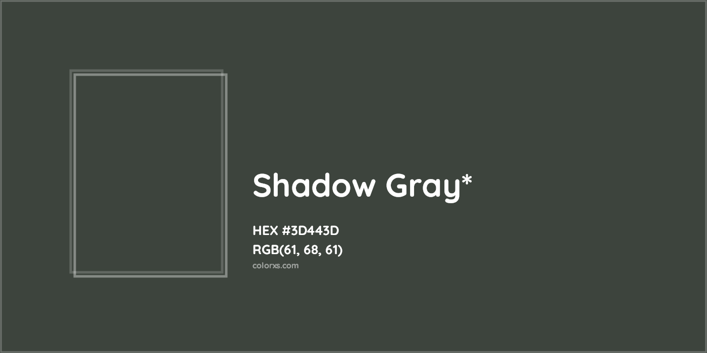 HEX #3D443D Color Name, Color Code, Palettes, Similar Paints, Images