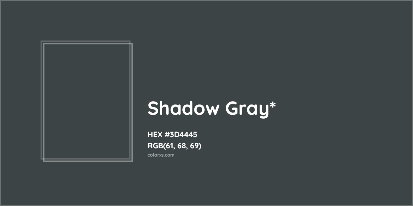 HEX #3D4445 Color Name, Color Code, Palettes, Similar Paints, Images
