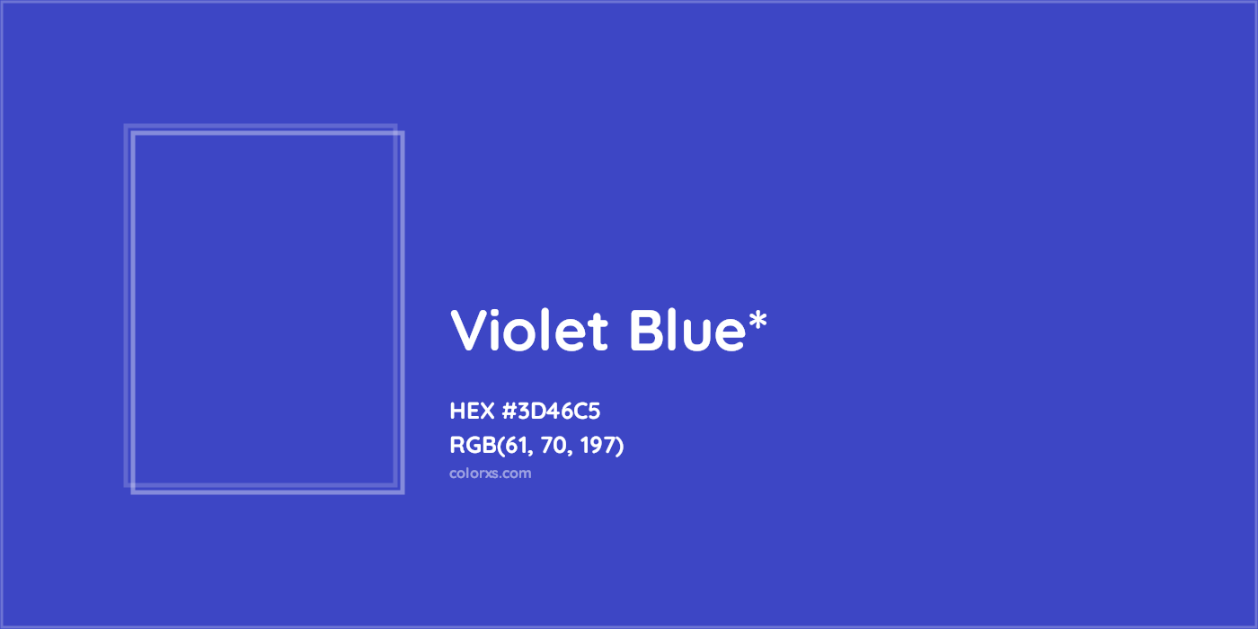 HEX #3D46C5 Color Name, Color Code, Palettes, Similar Paints, Images