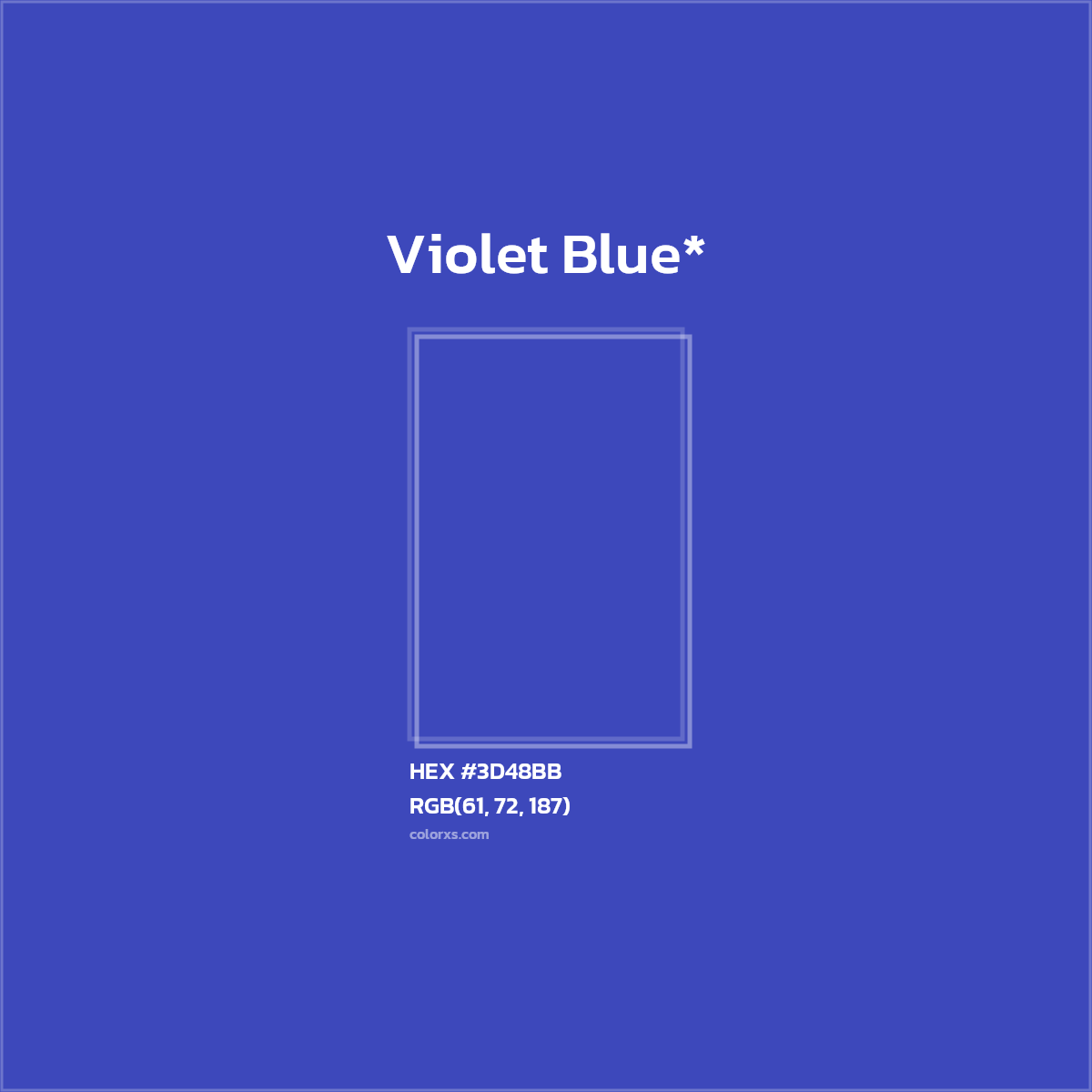 HEX #3D48BB Color Name, Color Code, Palettes, Similar Paints, Images