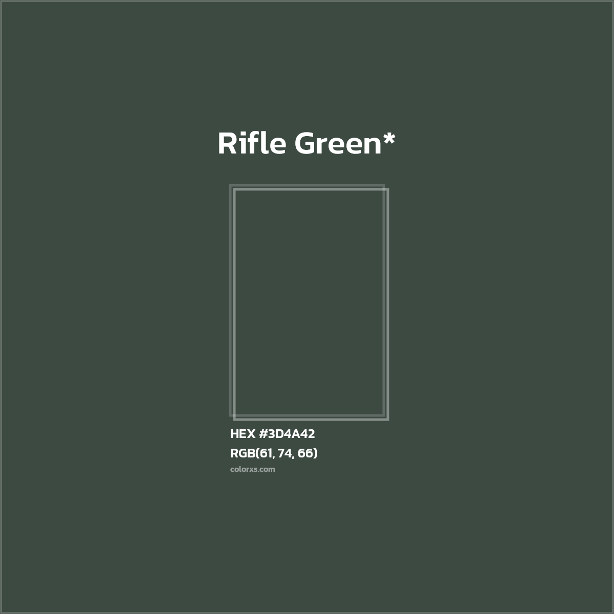 HEX #3D4A42 Color Name, Color Code, Palettes, Similar Paints, Images