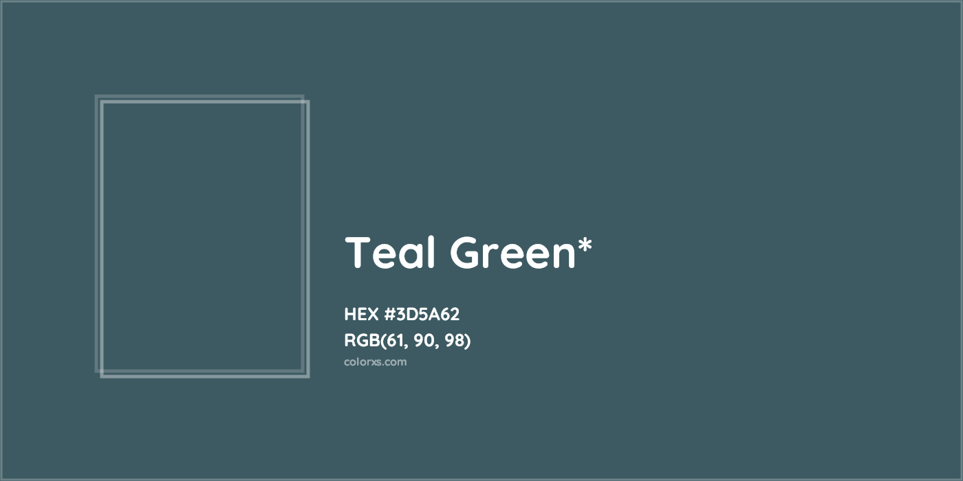 HEX #3D5A62 Color Name, Color Code, Palettes, Similar Paints, Images