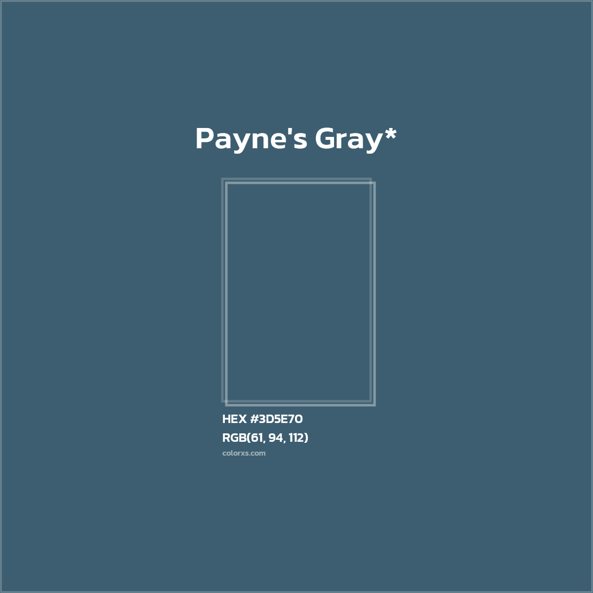HEX #3D5E70 Color Name, Color Code, Palettes, Similar Paints, Images
