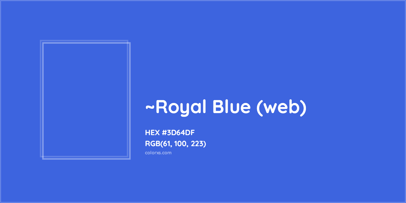 HEX #3D64DF Color Name, Color Code, Palettes, Similar Paints, Images