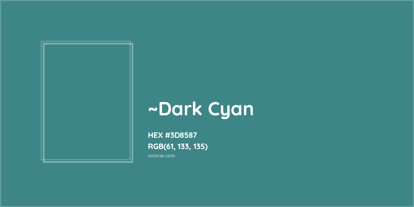 HEX #3D8587 Color Name, Color Code, Palettes, Similar Paints, Images
