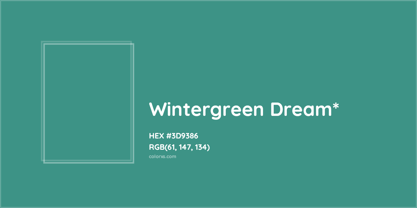 HEX #3D9386 Color Name, Color Code, Palettes, Similar Paints, Images