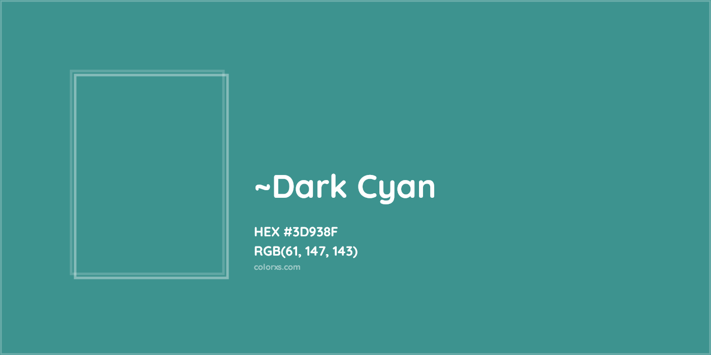 HEX #3D938F Color Name, Color Code, Palettes, Similar Paints, Images