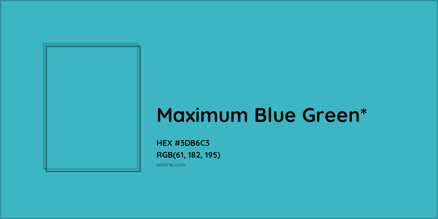HEX #3DB6C3 Color Name, Color Code, Palettes, Similar Paints, Images