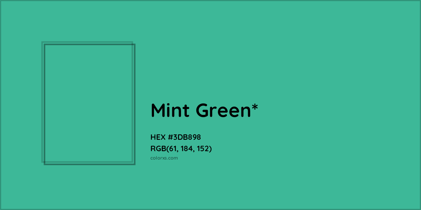 HEX #3DB898 Color Name, Color Code, Palettes, Similar Paints, Images