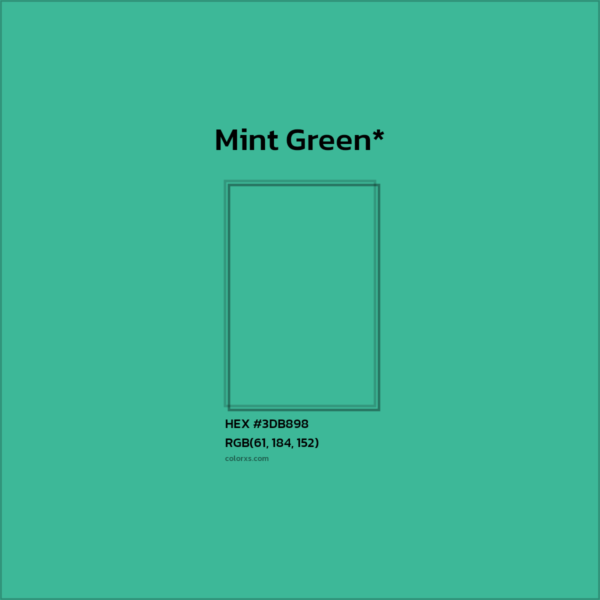 HEX #3DB898 Color Name, Color Code, Palettes, Similar Paints, Images