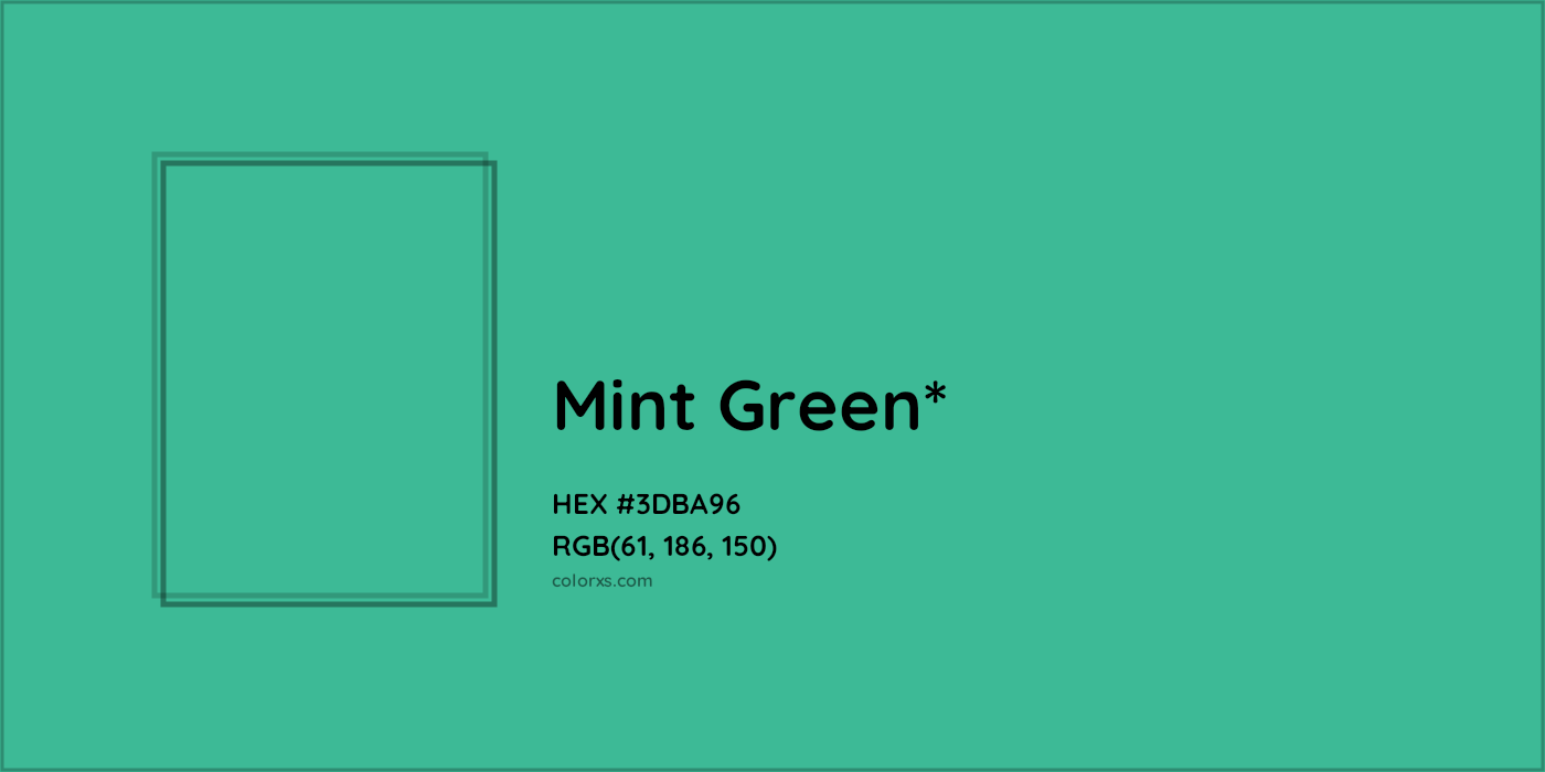 HEX #3DBA96 Color Name, Color Code, Palettes, Similar Paints, Images