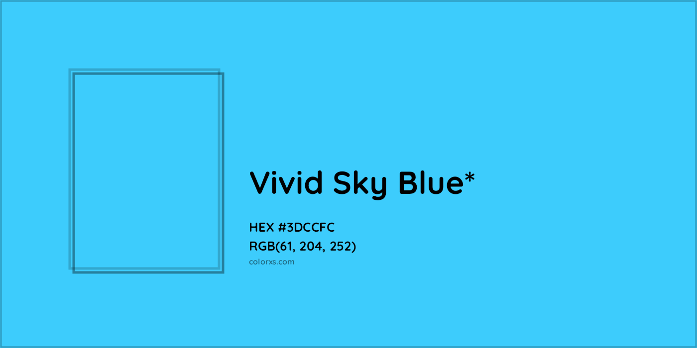 HEX #3DCCFC Color Name, Color Code, Palettes, Similar Paints, Images