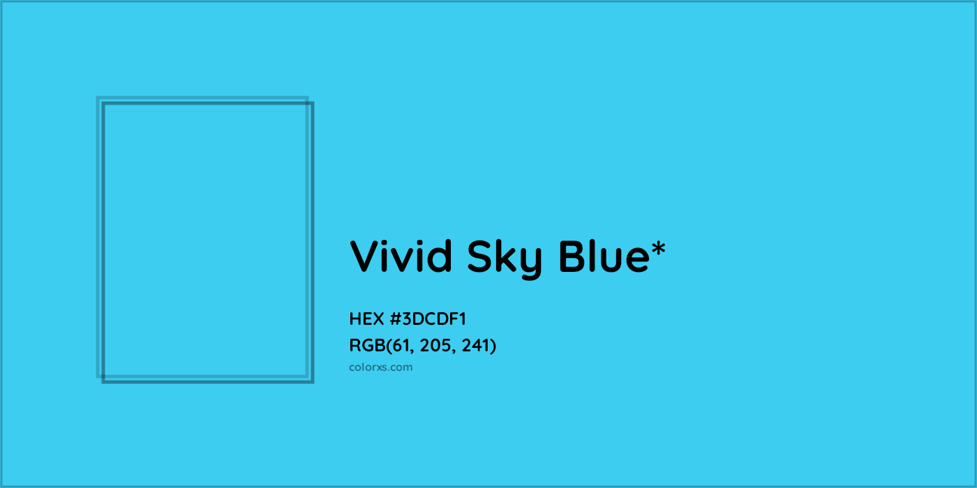 HEX #3DCDF1 Color Name, Color Code, Palettes, Similar Paints, Images