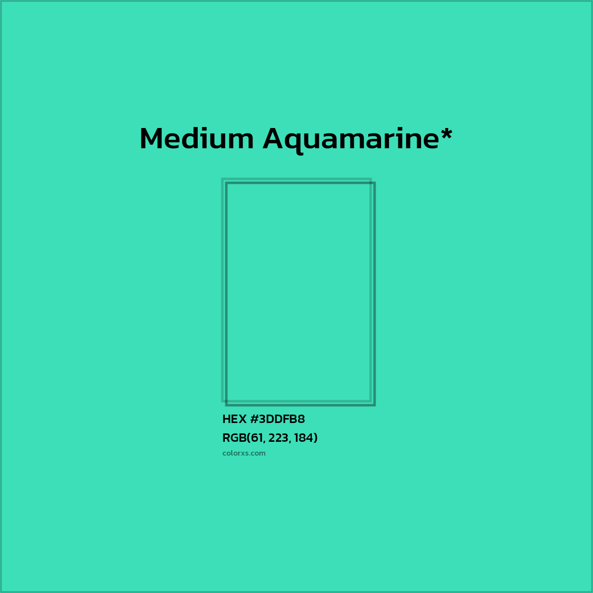 HEX #3DDFB8 Color Name, Color Code, Palettes, Similar Paints, Images