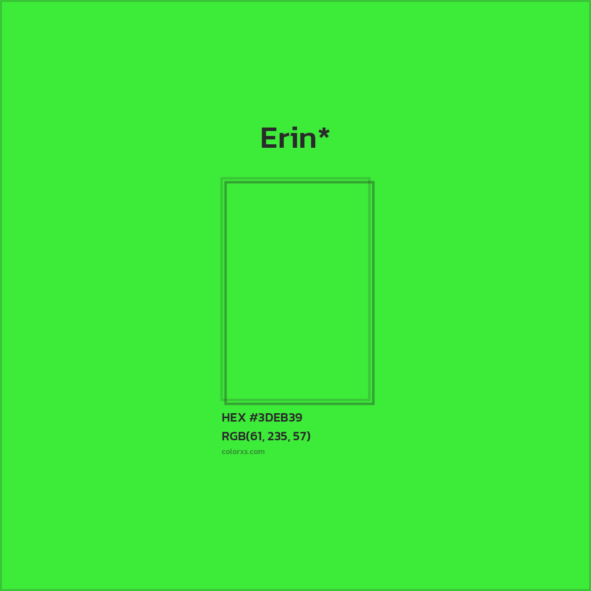 HEX #3DEB39 Color Name, Color Code, Palettes, Similar Paints, Images