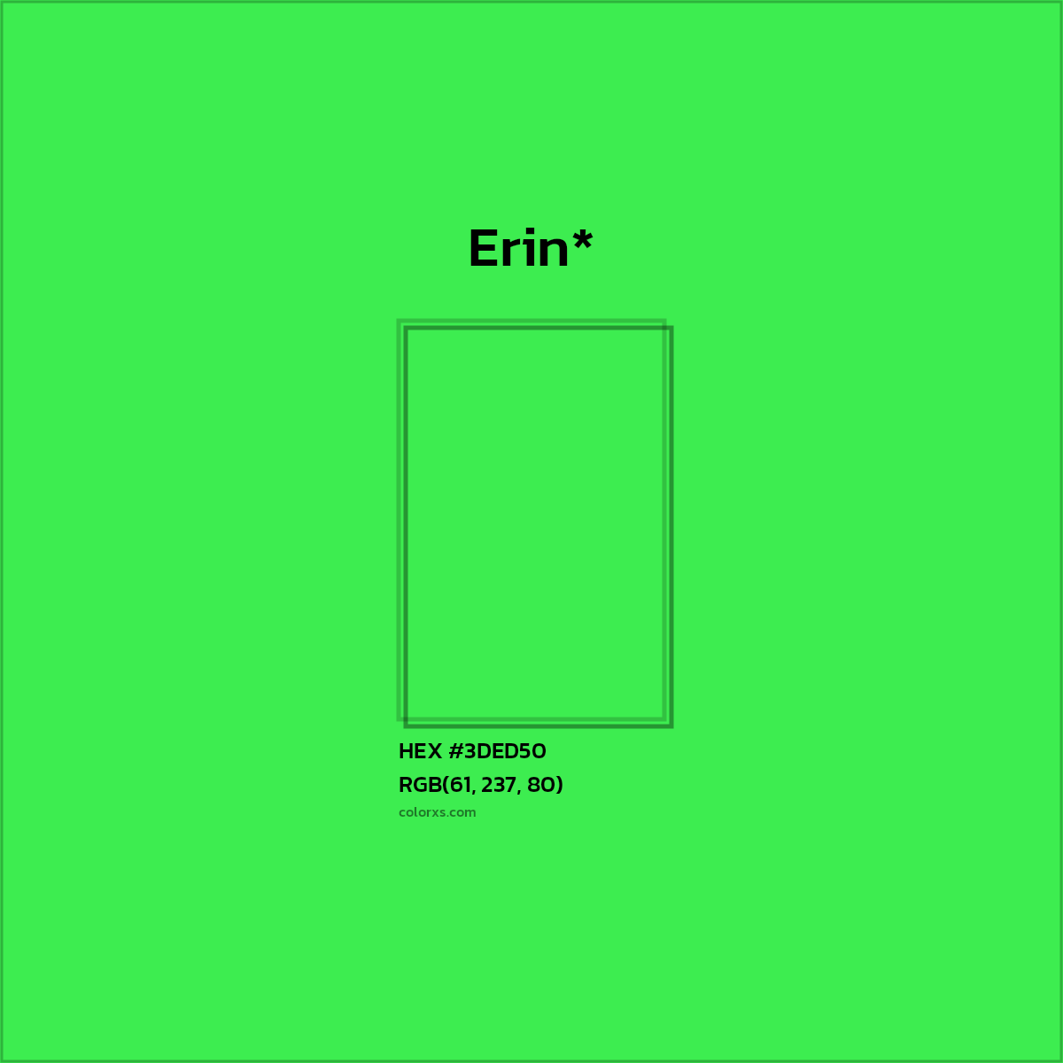 HEX #3DED50 Color Name, Color Code, Palettes, Similar Paints, Images