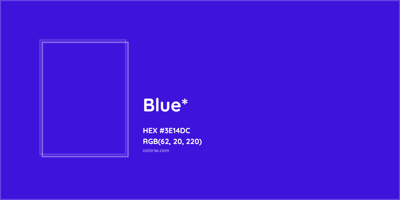 HEX #3E14DC Color Name, Color Code, Palettes, Similar Paints, Images