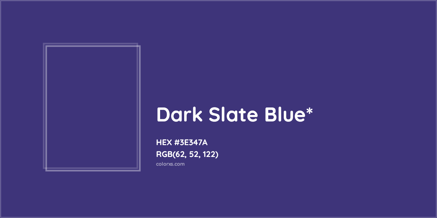 HEX #3E347A Color Name, Color Code, Palettes, Similar Paints, Images