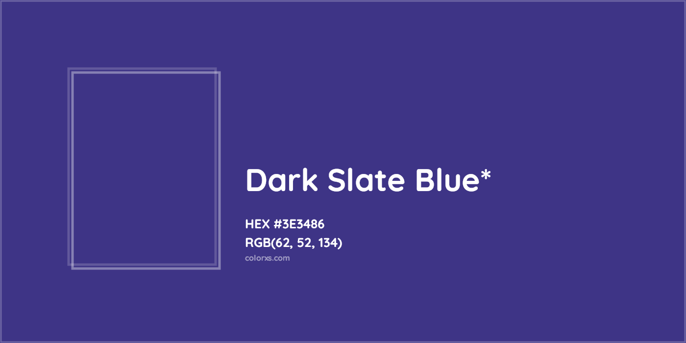 HEX #3E3486 Color Name, Color Code, Palettes, Similar Paints, Images
