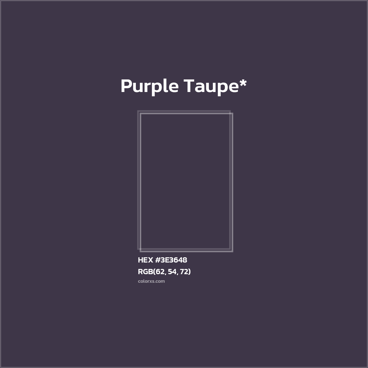 HEX #3E3648 Color Name, Color Code, Palettes, Similar Paints, Images