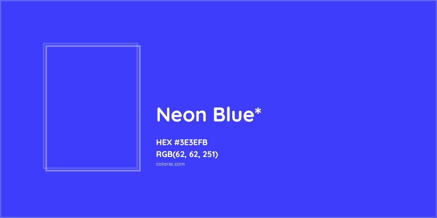HEX #3E3EFB Color Name, Color Code, Palettes, Similar Paints, Images