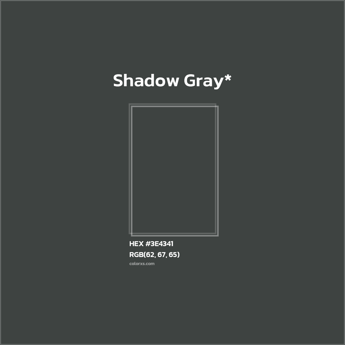 HEX #3E4341 Color Name, Color Code, Palettes, Similar Paints, Images
