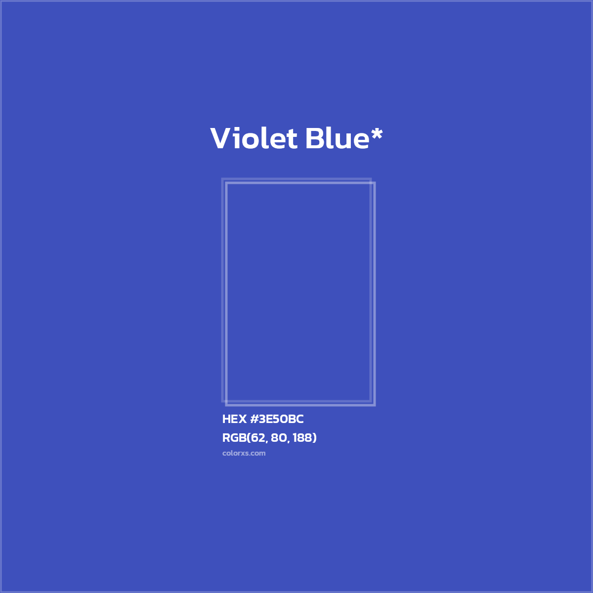 HEX #3E50BC Color Name, Color Code, Palettes, Similar Paints, Images