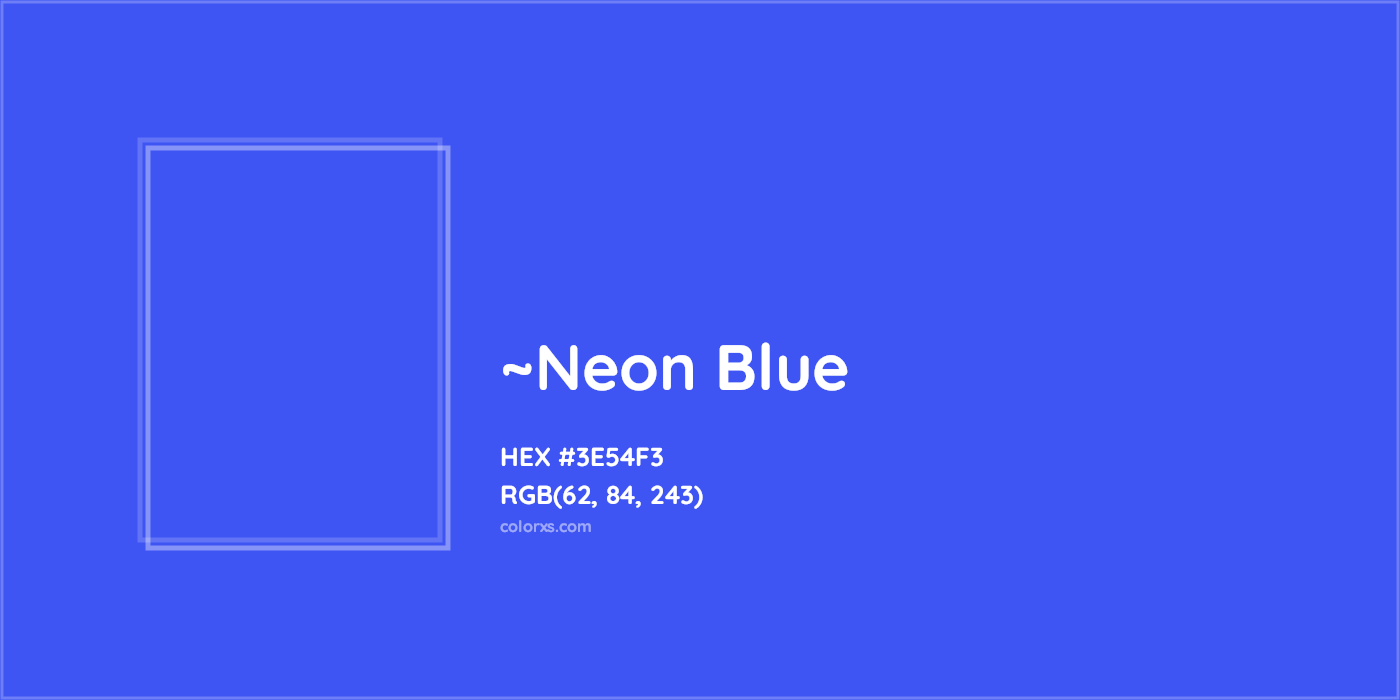 HEX #3E54F3 Color Name, Color Code, Palettes, Similar Paints, Images