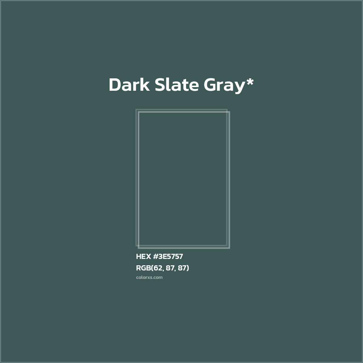 HEX #3E5757 Color Name, Color Code, Palettes, Similar Paints, Images