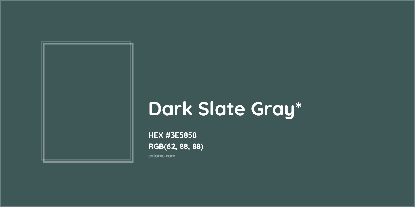 HEX #3E5858 Color Name, Color Code, Palettes, Similar Paints, Images