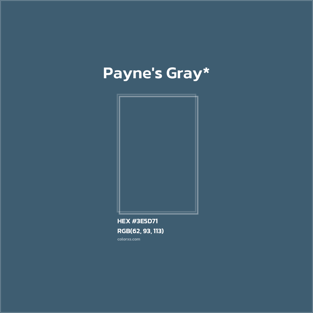 HEX #3E5D71 Color Name, Color Code, Palettes, Similar Paints, Images