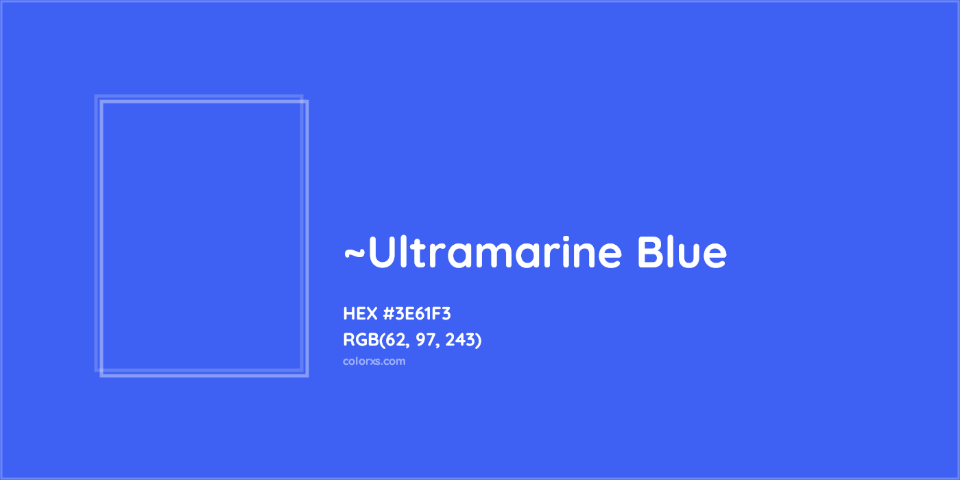 HEX #3E61F3 Color Name, Color Code, Palettes, Similar Paints, Images