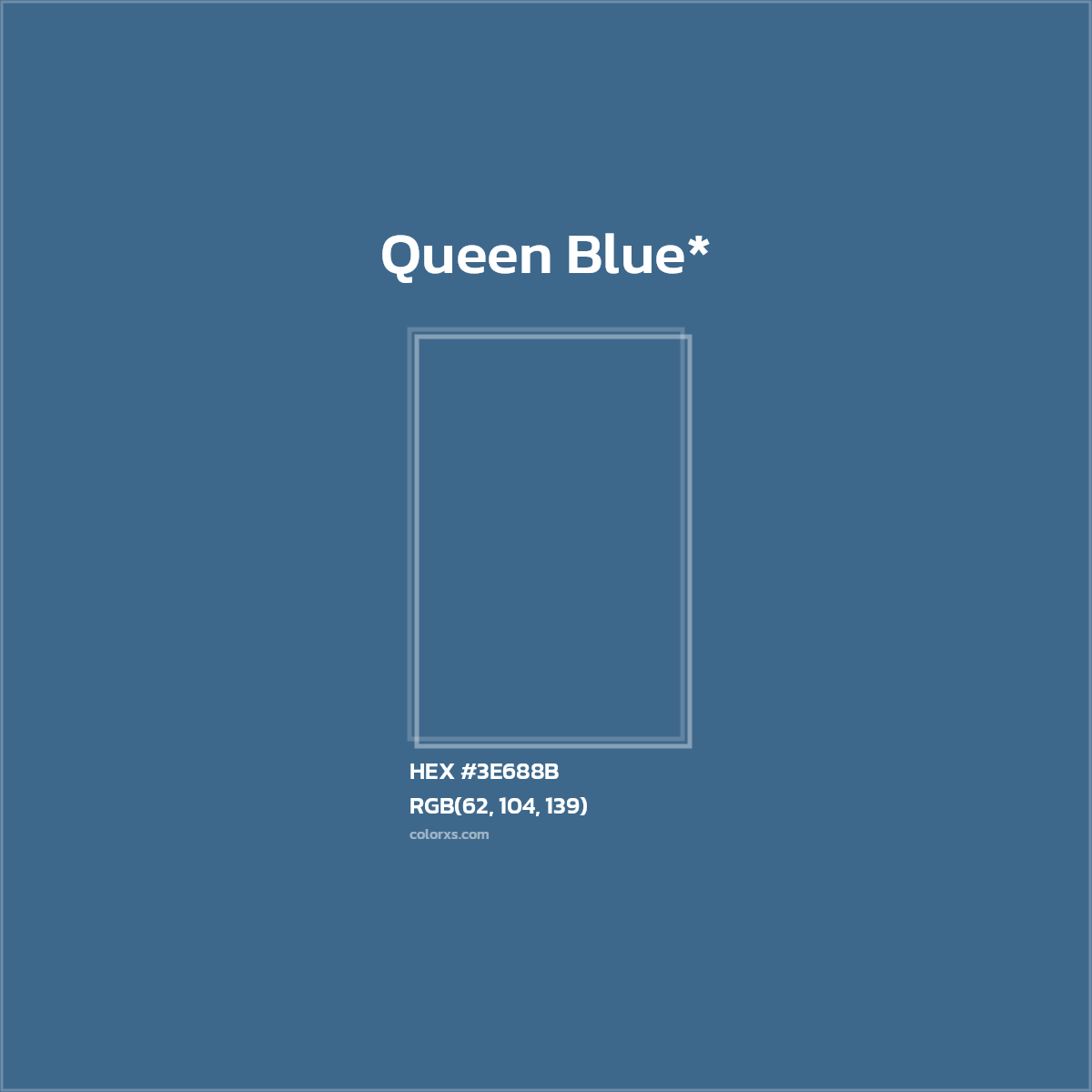 HEX #3E688B Color Name, Color Code, Palettes, Similar Paints, Images