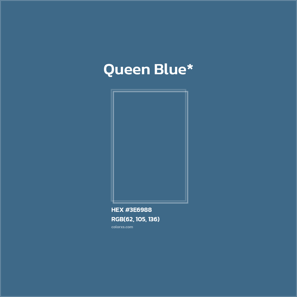 HEX #3E6988 Color Name, Color Code, Palettes, Similar Paints, Images