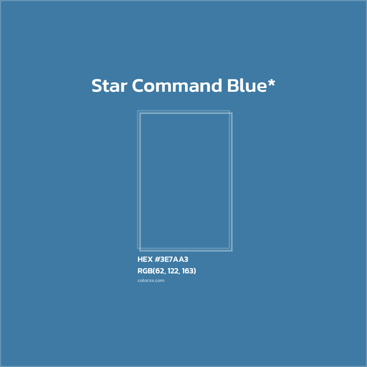 HEX #3E7AA3 Color Name, Color Code, Palettes, Similar Paints, Images