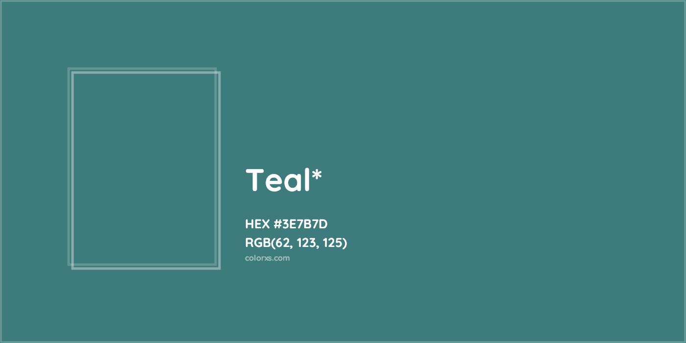 HEX #3E7B7D Color Name, Color Code, Palettes, Similar Paints, Images