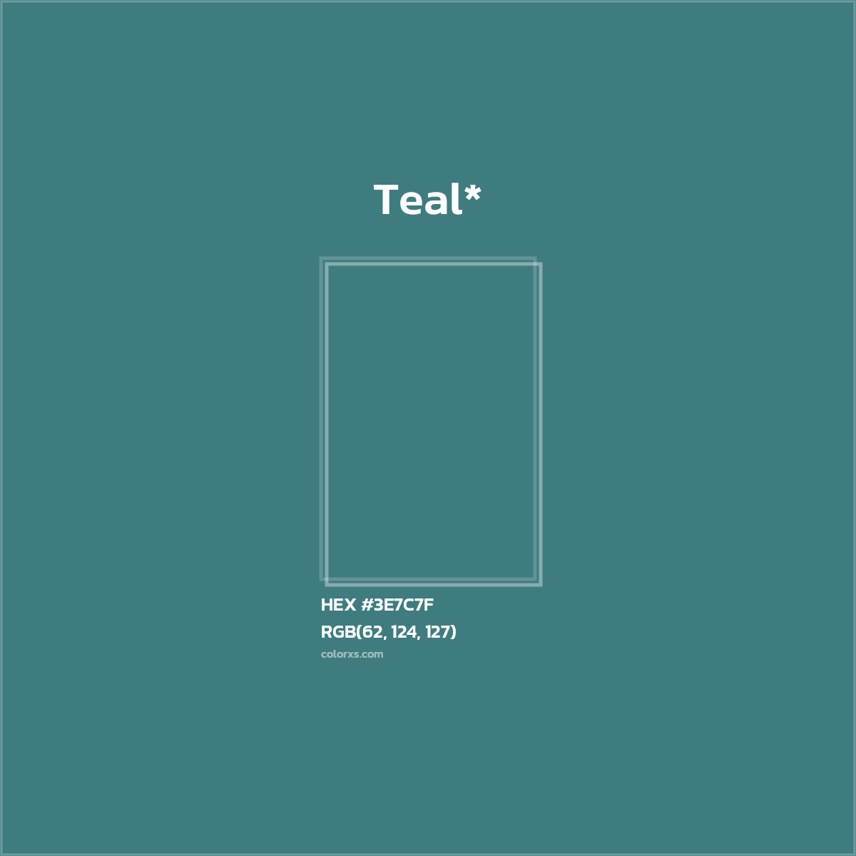 HEX #3E7C7F Color Name, Color Code, Palettes, Similar Paints, Images