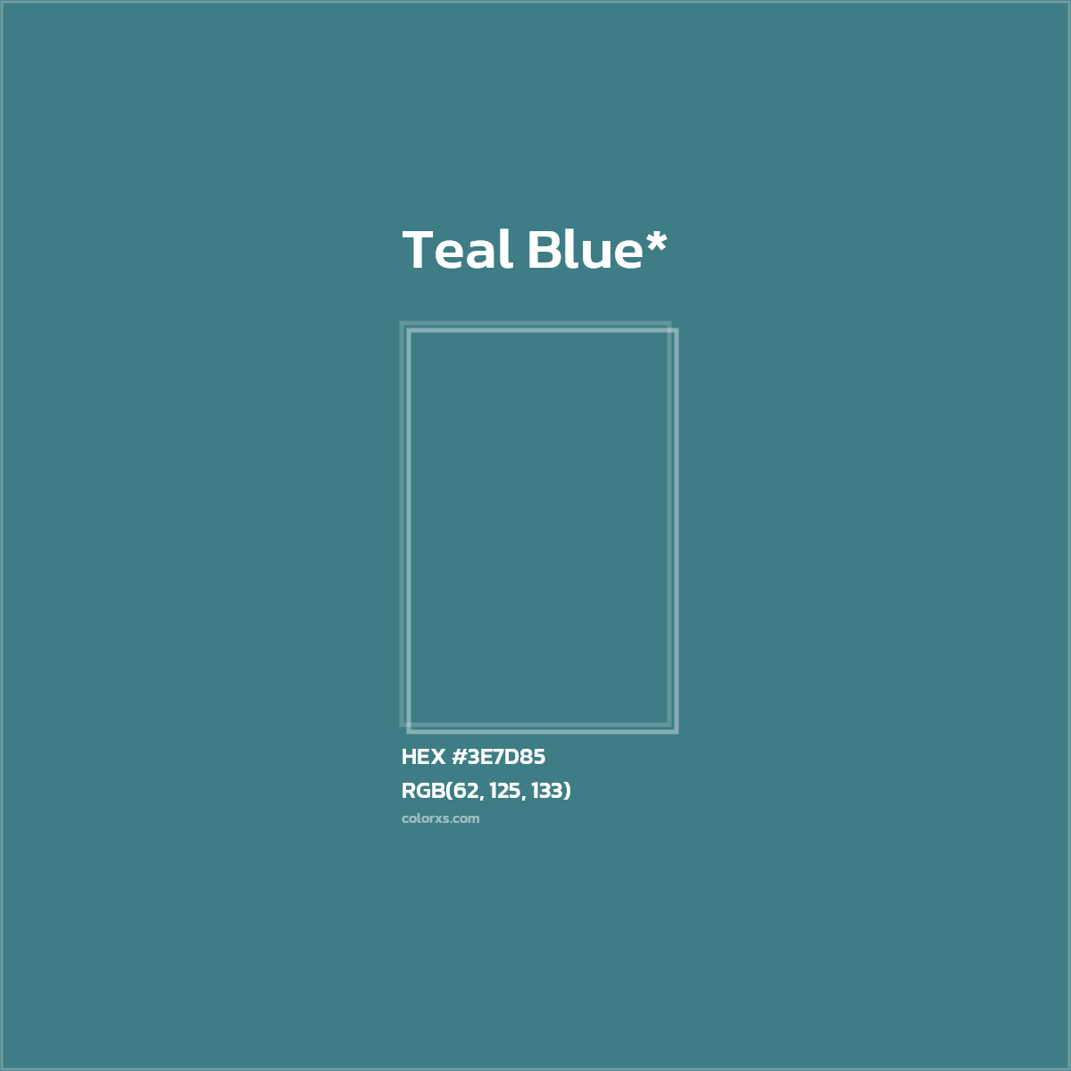HEX #3E7D85 Color Name, Color Code, Palettes, Similar Paints, Images