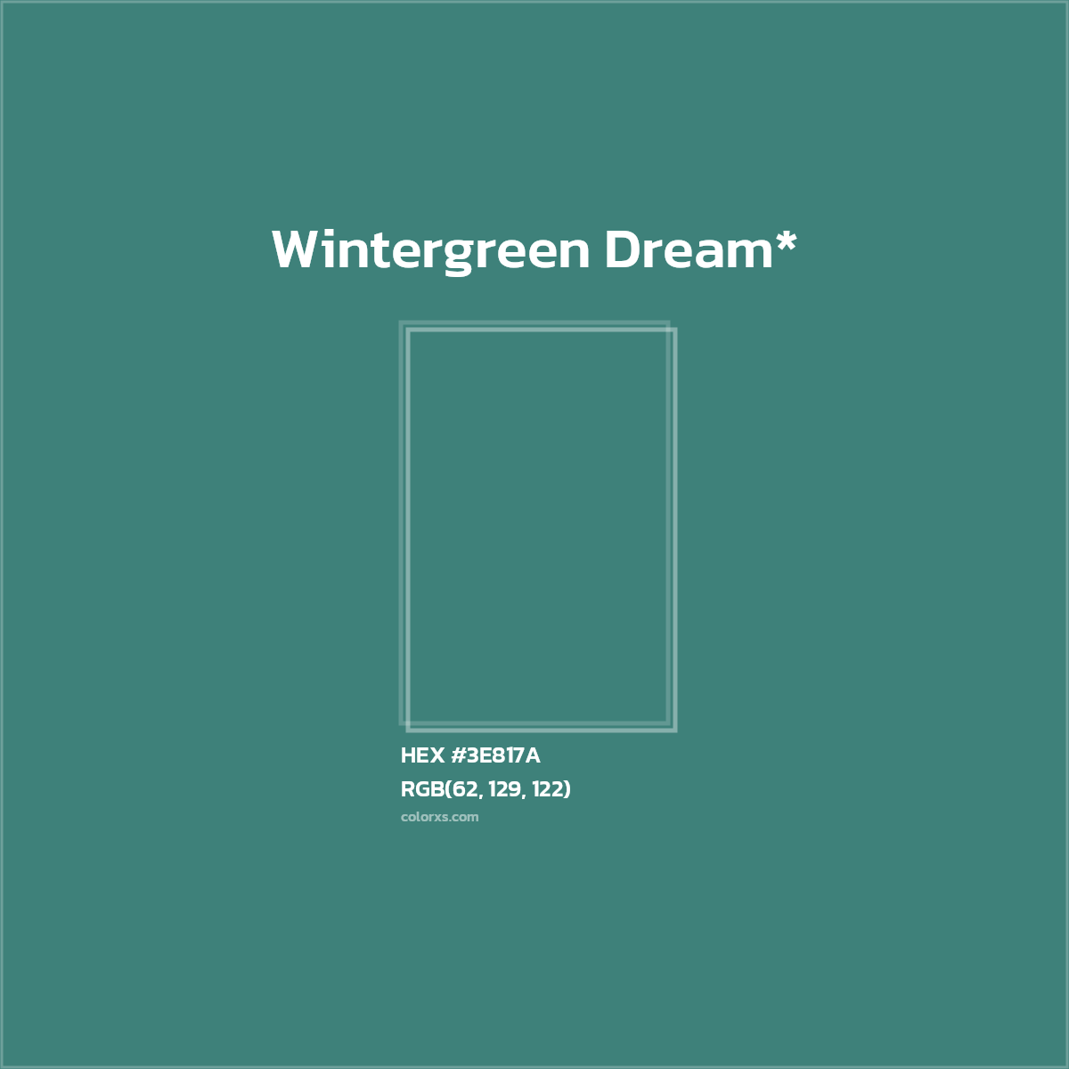 HEX #3E817A Color Name, Color Code, Palettes, Similar Paints, Images