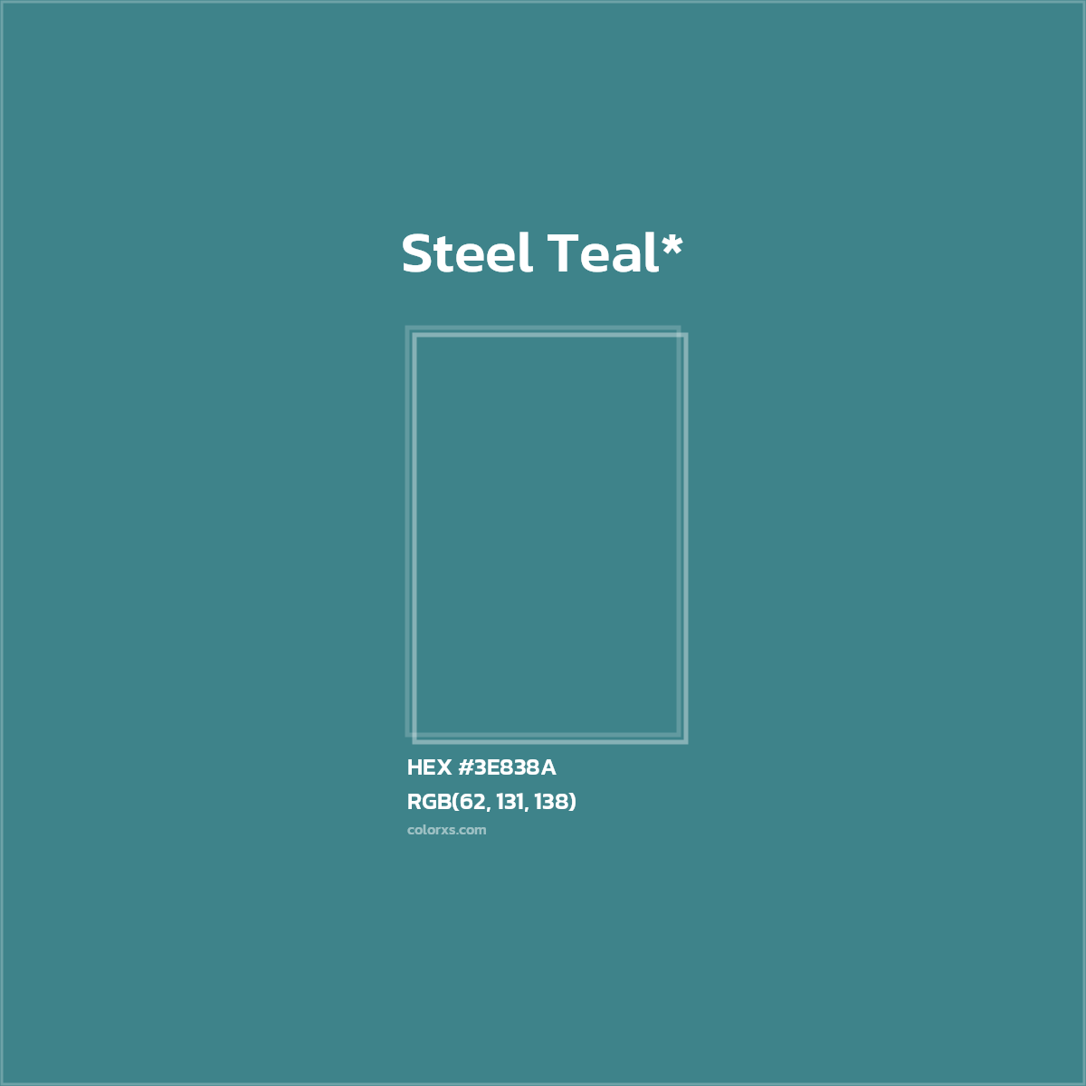 HEX #3E838A Color Name, Color Code, Palettes, Similar Paints, Images